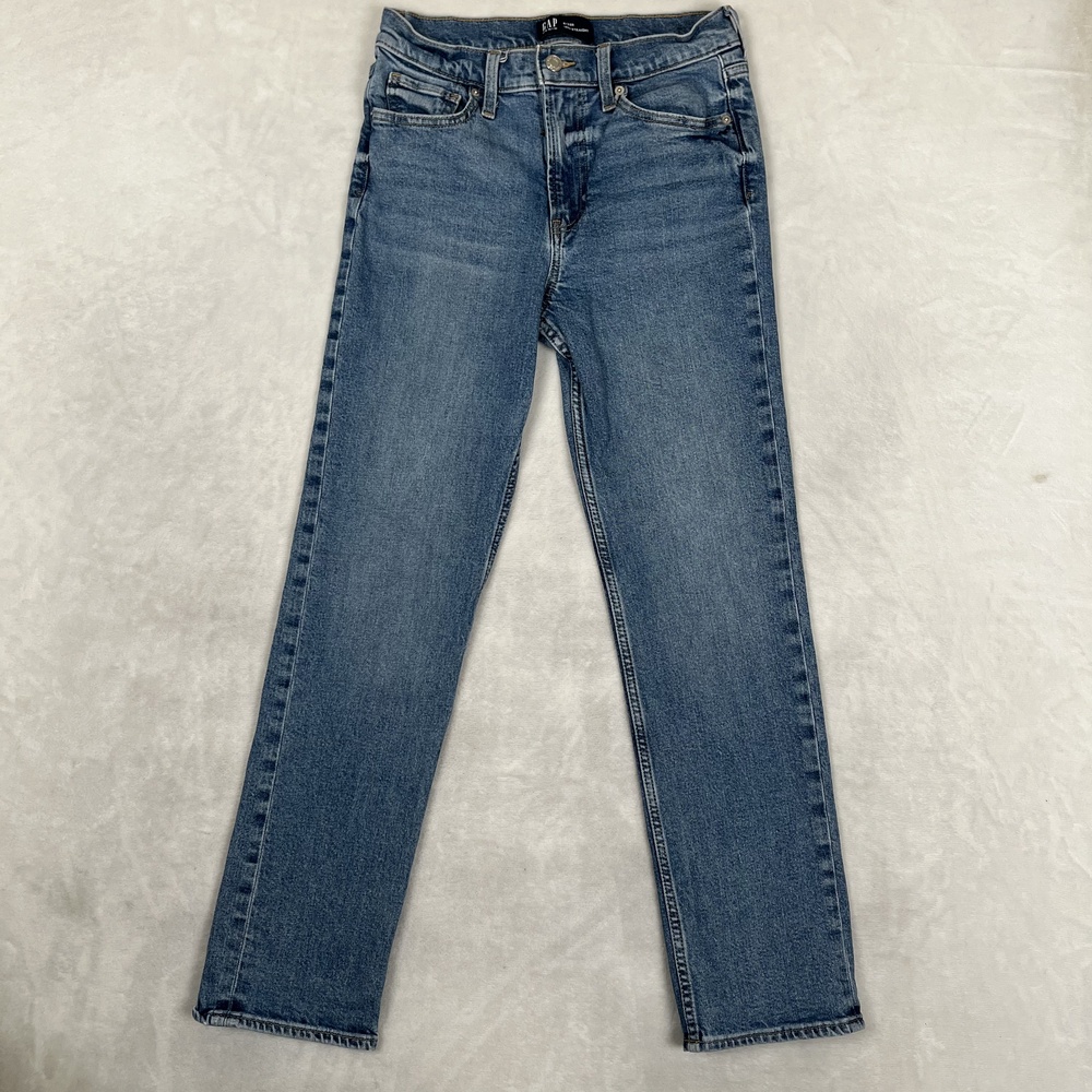 Gap 90s Straight Jeans Womens 6 / 28R Blue Medium Wash Regular Fit Denim Pants